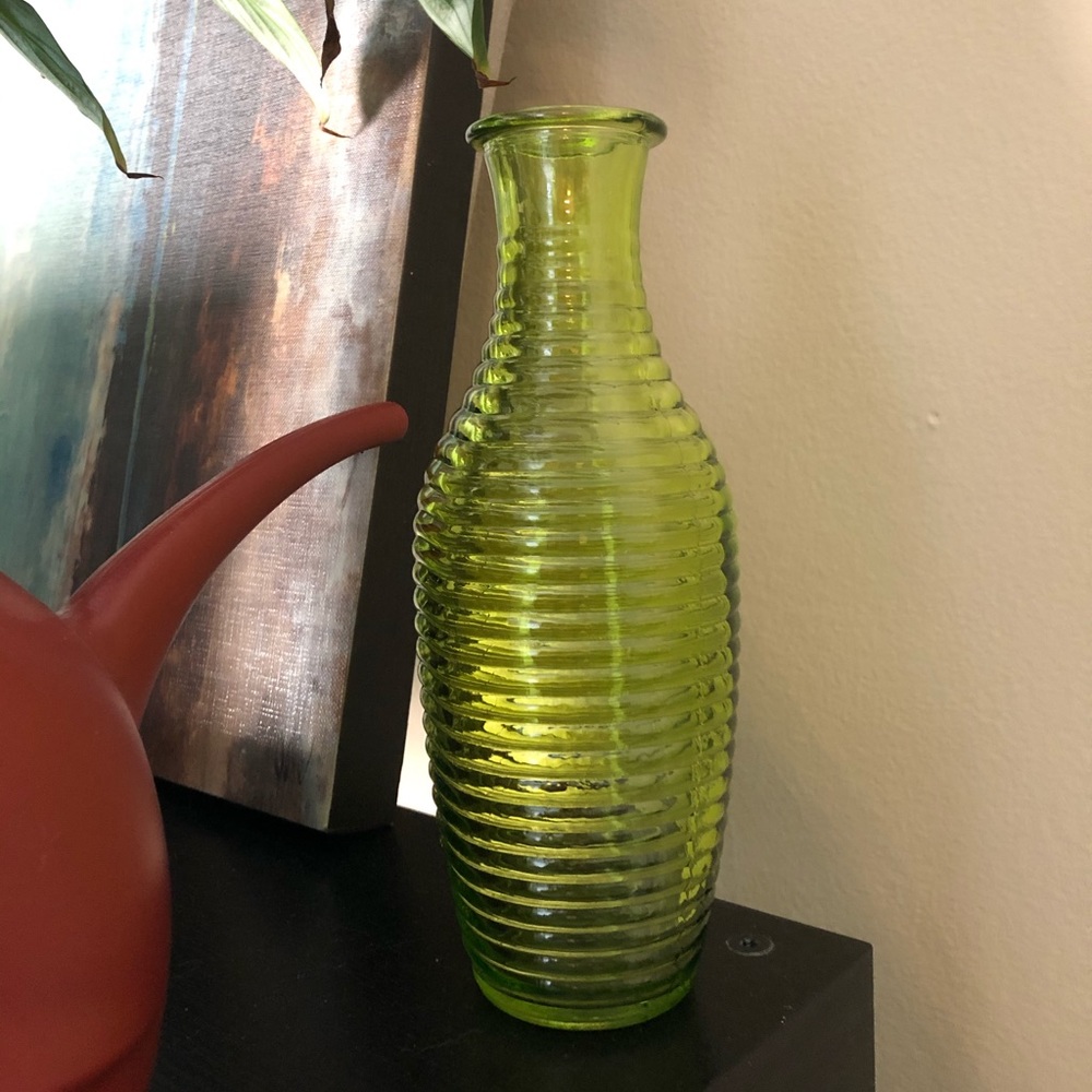 Ribbed Glass Vase
